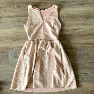 Rose-gold party dress, with sparkles